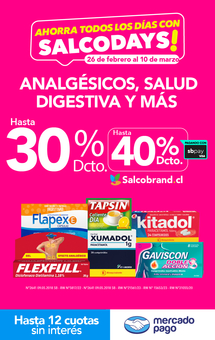 Salcodays Analgésicos, digestivos, mas