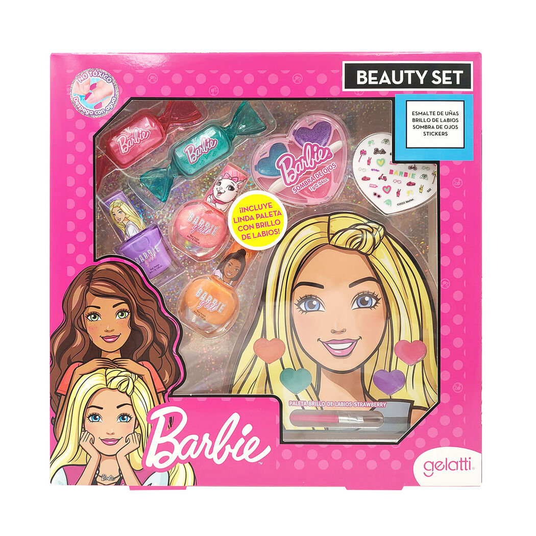Gelatti Estuche 3 Esmalte + 2 Paletas + 2 G. Candy Barbie