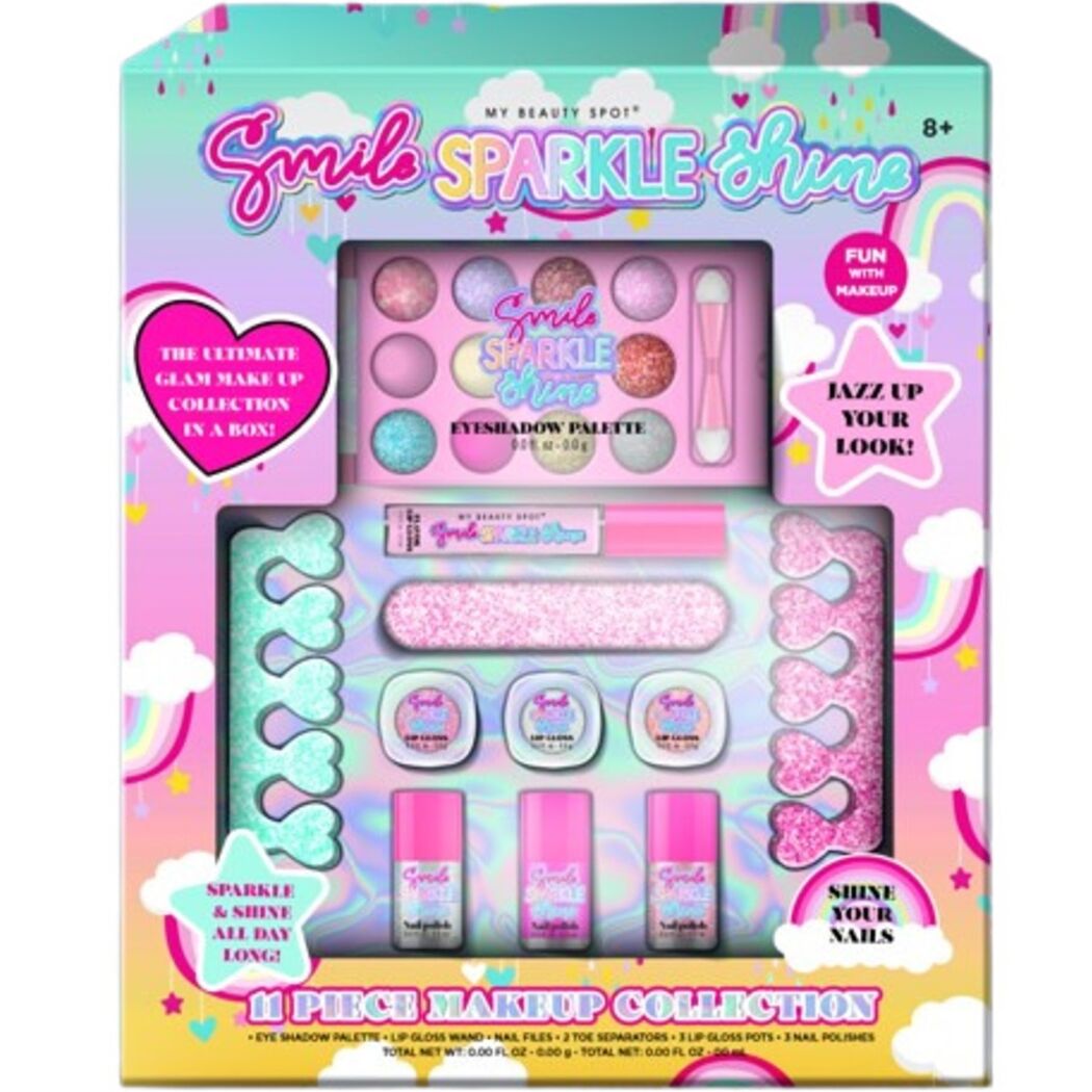 Body Luxuries Set Maquillaje 11 Pcs Set Smile S. Shine