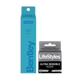 Pack Bentley Gel Lubricante + Preservativos Lifestyles