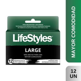 Preservativos LifeStyles Large Caja x 12 unidades