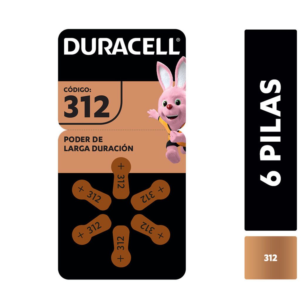 Duracell Pila Audífono Dur312 6 Unidades