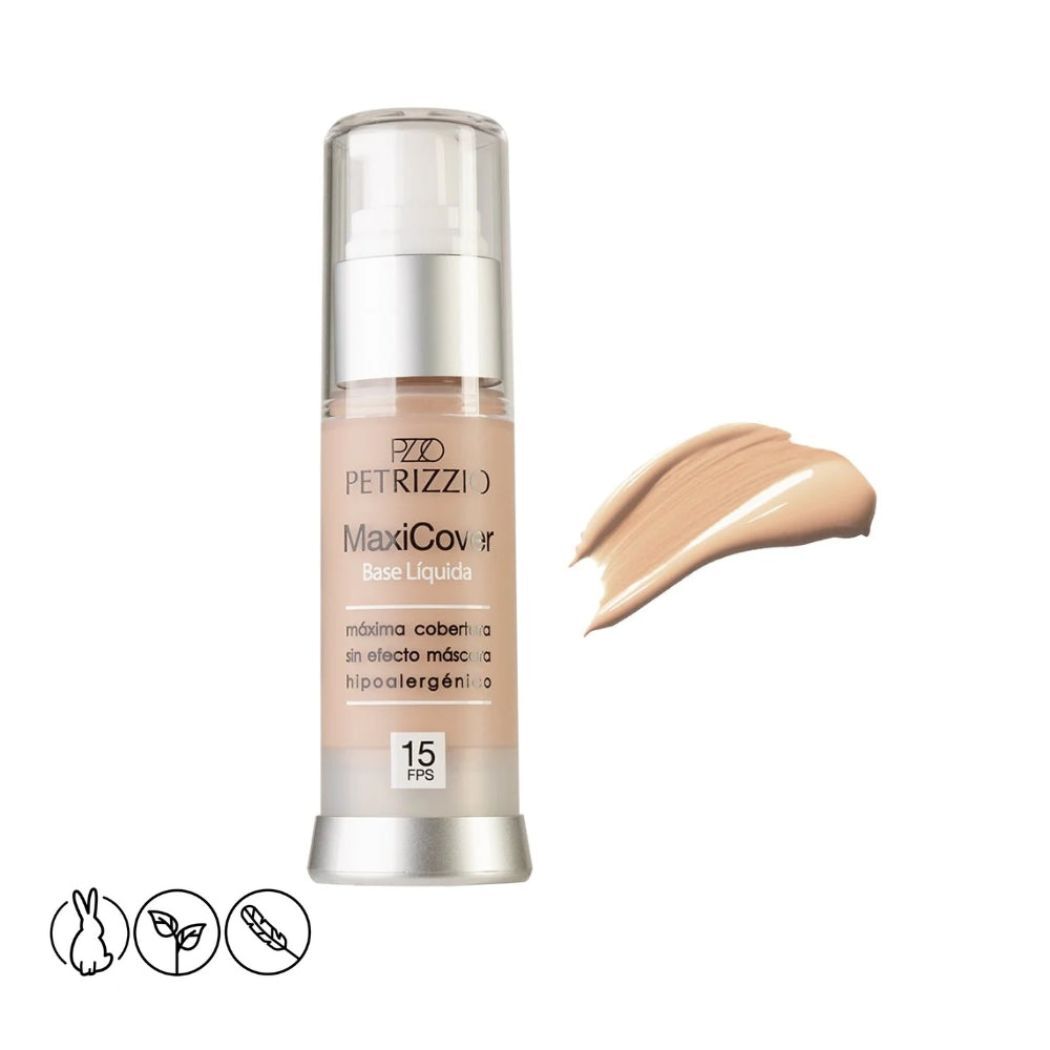Base líquida Petrizzio Maxi Cover FPS 15 Beige 03 30ml