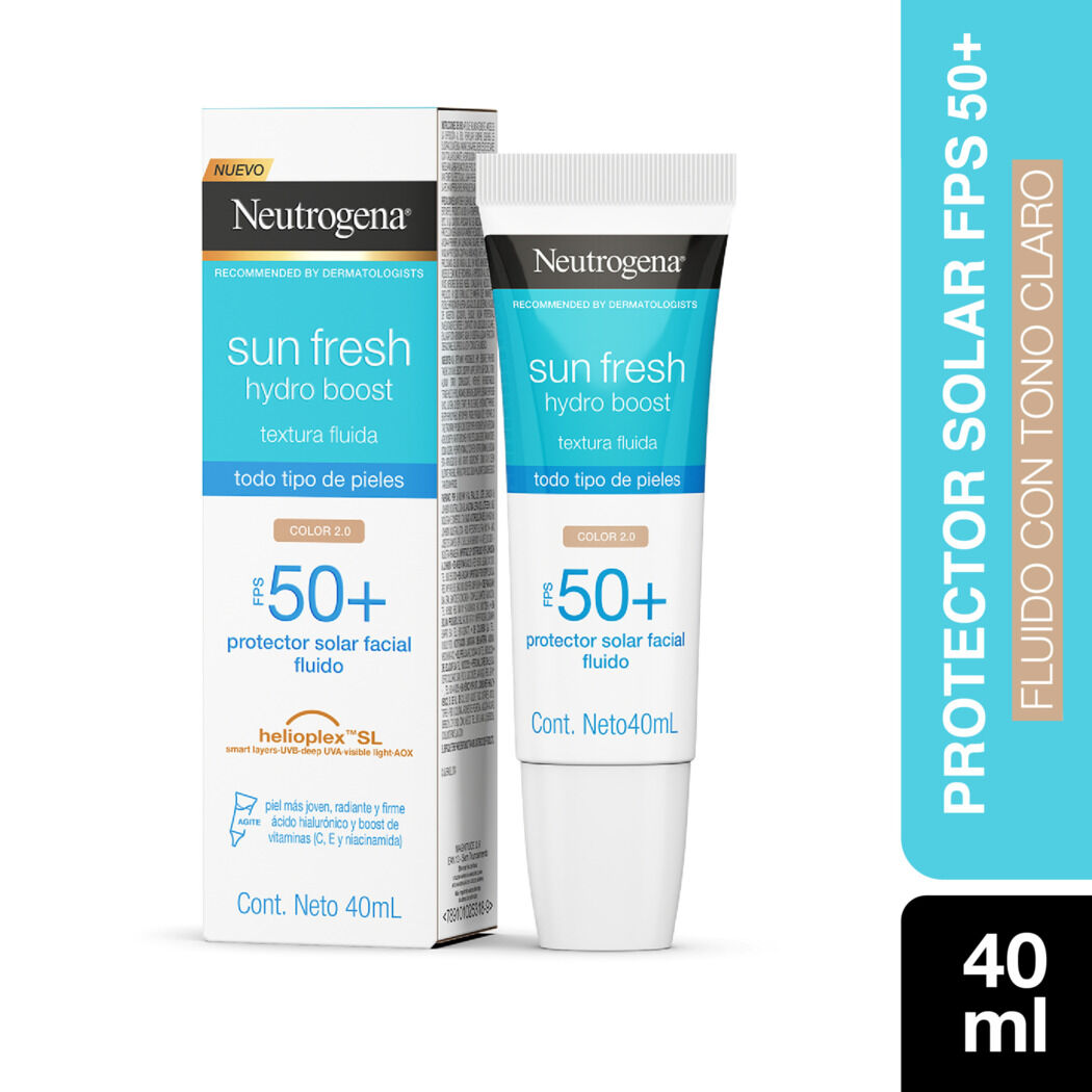Protector Solar Neutrogena Hydro Boost Tono Claro FPS50 40ml