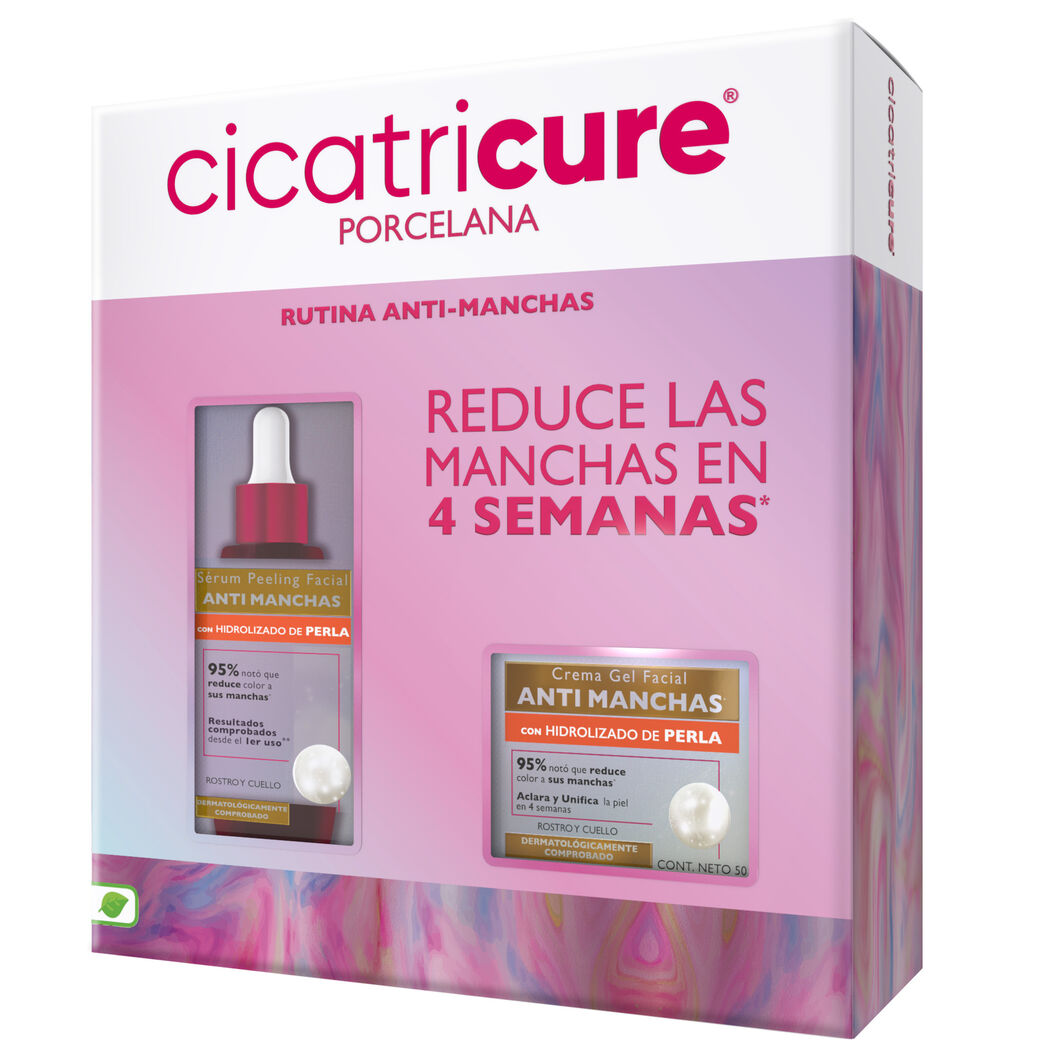Pack Cicatricure Porcelana Sérum Peeling 30ml + Porcelana Crema Gel 50g