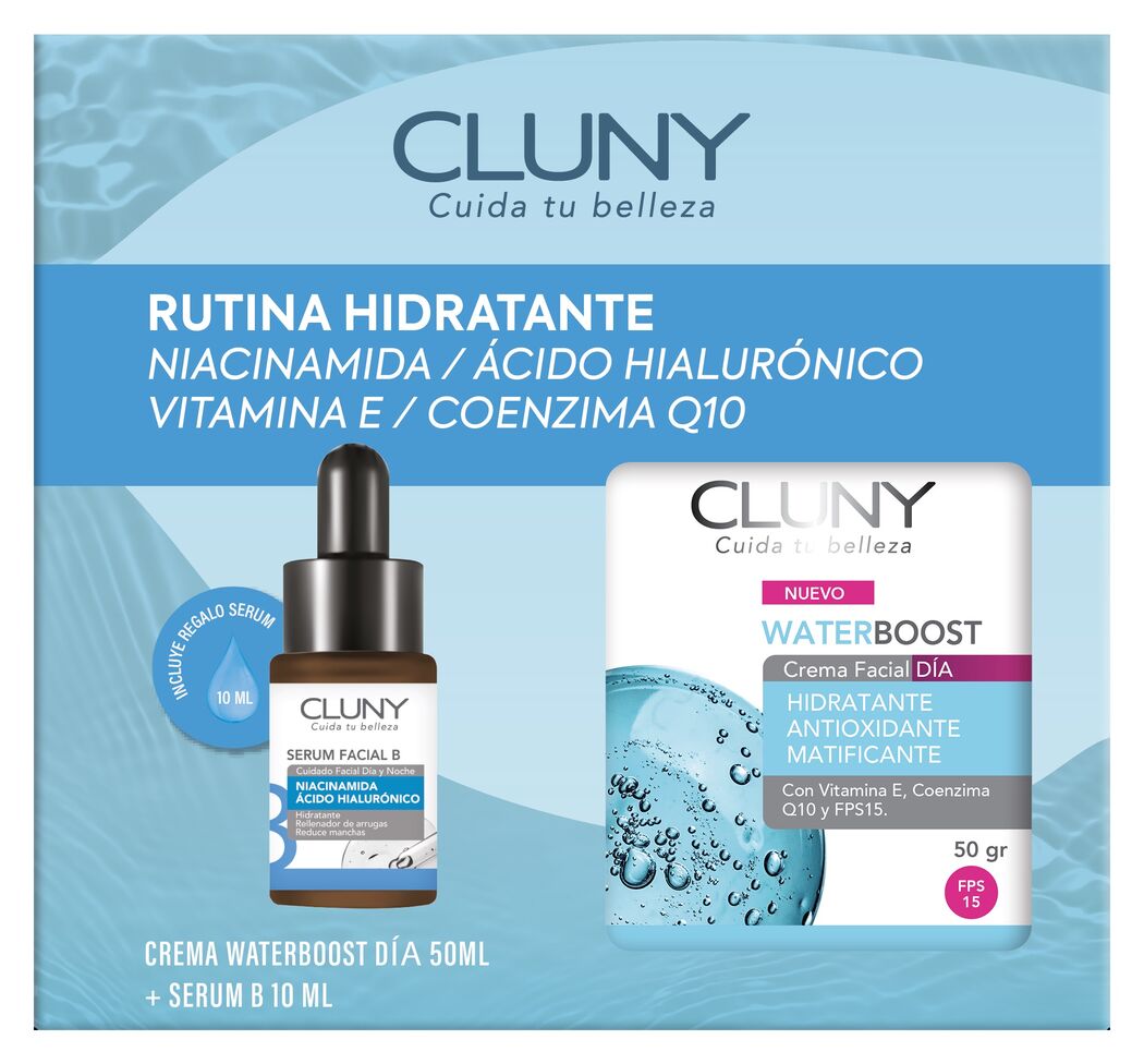 Pack Cluny Crema Waterboost Día 50ml + Sérum Facial B 10ml