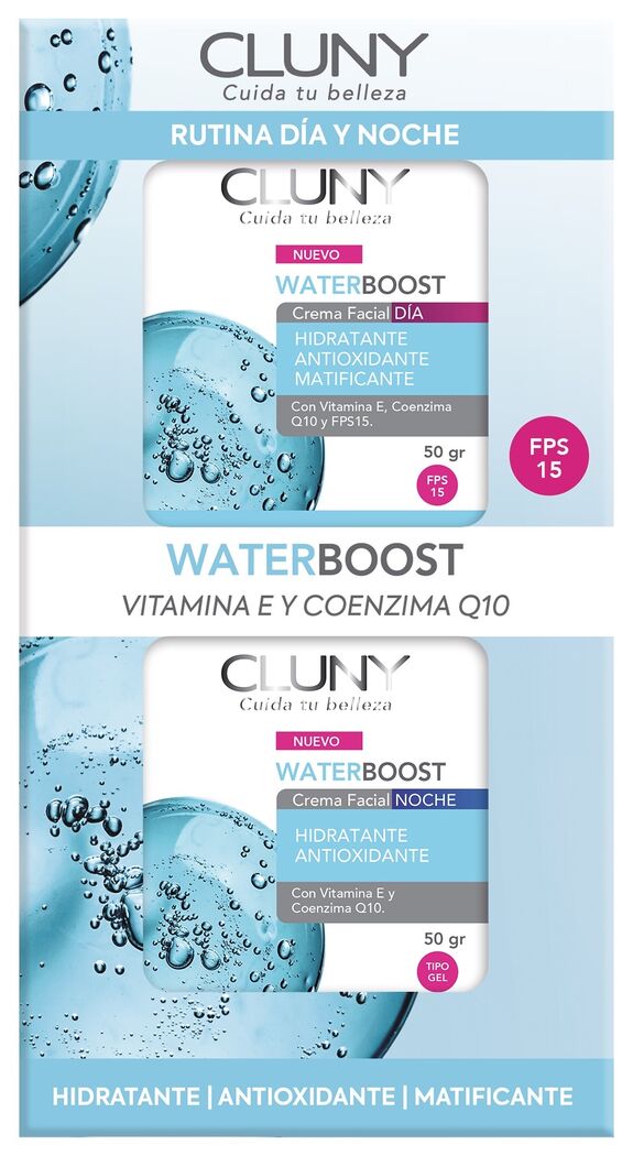 Pack Cluny Crema Waterboost Día 50ml + Cluny Crema Noche 50ml