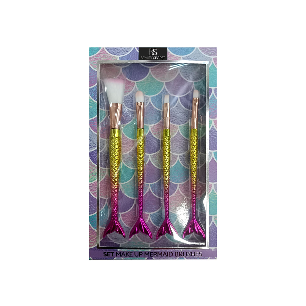 Estuche Beauty Secret Mermaid Brush 4 Unidades