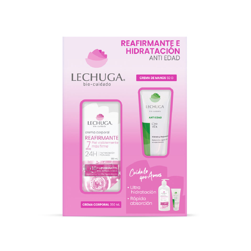 Lechuga Crema Corporal Reafirmante 350g + Mano Anti Edad 50g