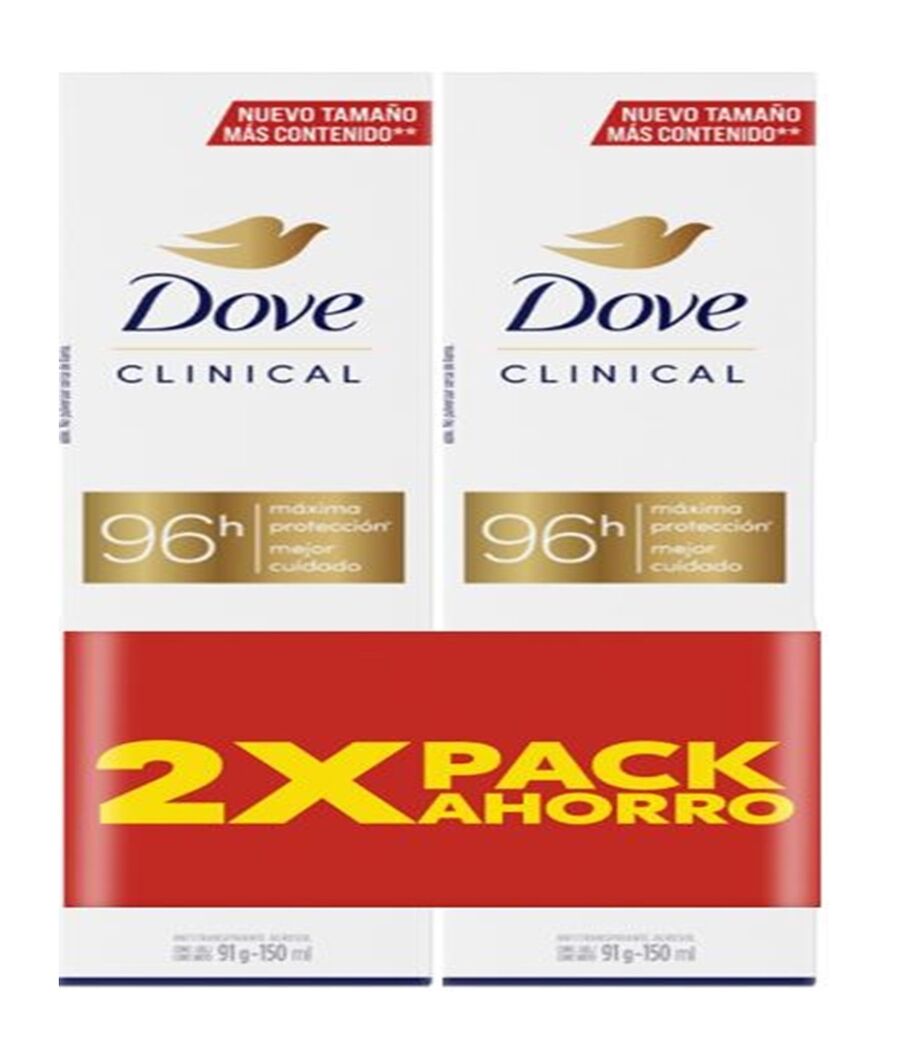 Dove Woman Aerosol Clinical 96h 2 Unidades