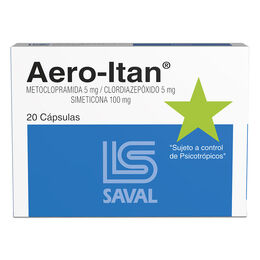 Aero-Itan Metoclopramida / Clordiazepóxido / Simeticona 20 Cápsulas