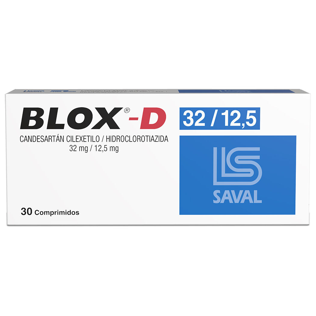 Blox-D Candesartán Cilexetilo / Hidroclorotiazida 32/12.5 30 Comprimidos