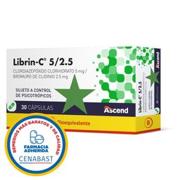 Librin-C (B) Clordiazepoxido / Bromuro de Clidinio 5/2.5 30 Cápsulas - Cenabast