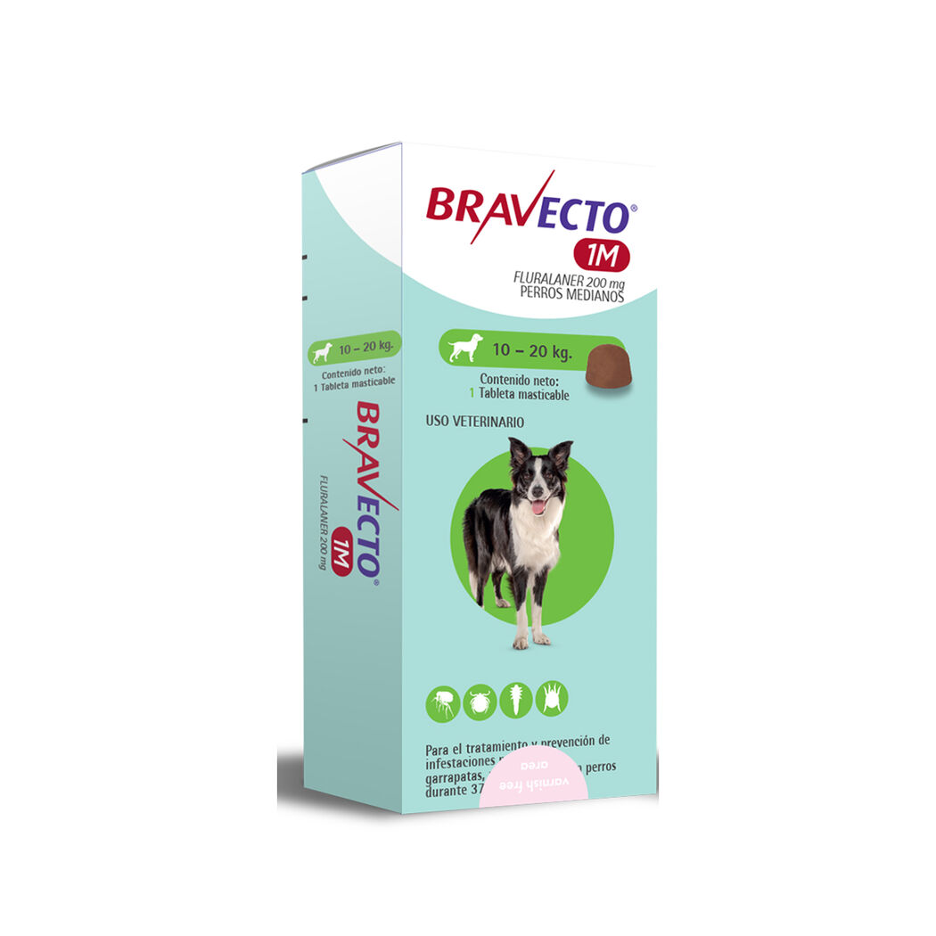 Bravecto 1M Perro de 10 a 20kg 1 Tableta Masticable