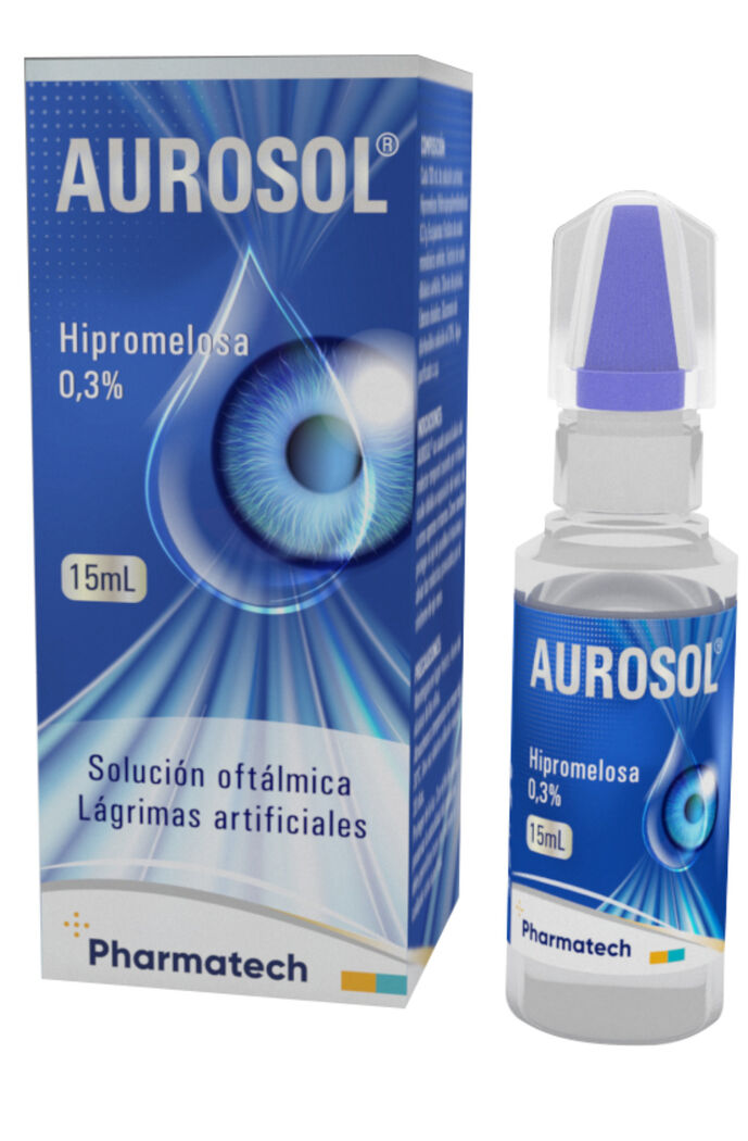 Aurosol Lágrimas Artificiales 0.3% Dextran / Hipromelosa Solución Oftálmica 15ml