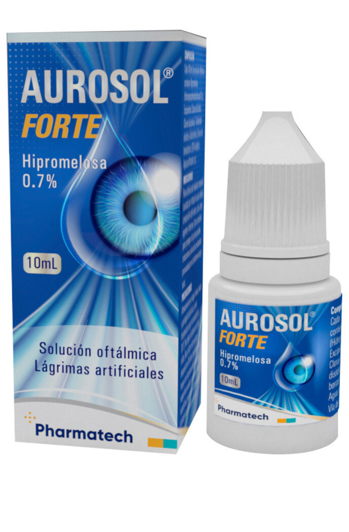 Aurosol Forte Lágrimas Artificiales 0.7% Dextran / Hipromelosa Solución Oftálmica 10ml