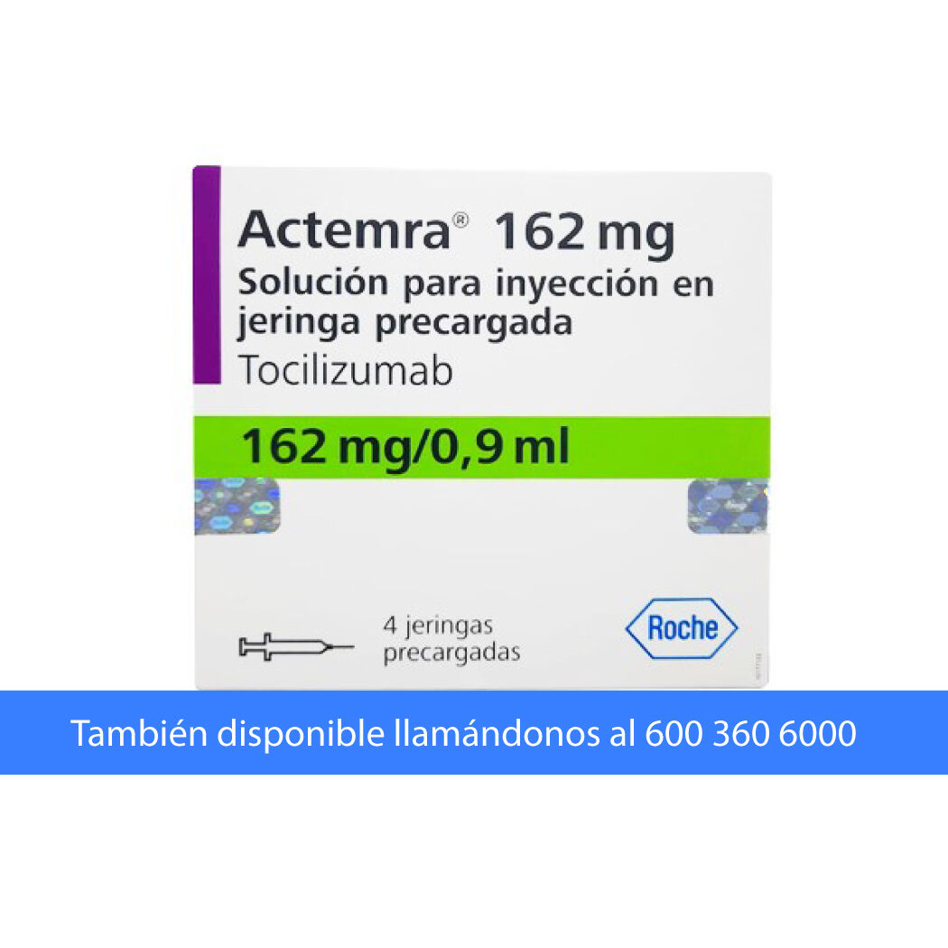 Actemra Tocilizumab 162mg/0,9ml Inyectable 4 Jeringas Precargadas