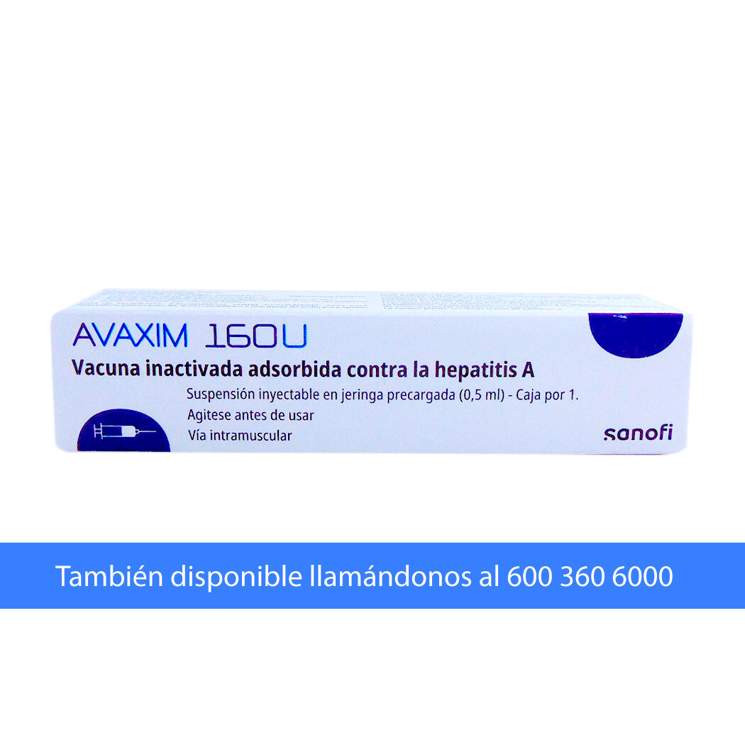Avaxim Vacuna Hepatitis A Adulto Inyectable 1 Jeringa Precargada