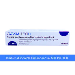 Avaxim Vacuna Hepatitis A Adulto Inyectable 1 Jeringa Precargada