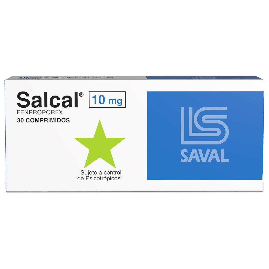 Salcal Fenproporex 10mg 30 Comprimidos