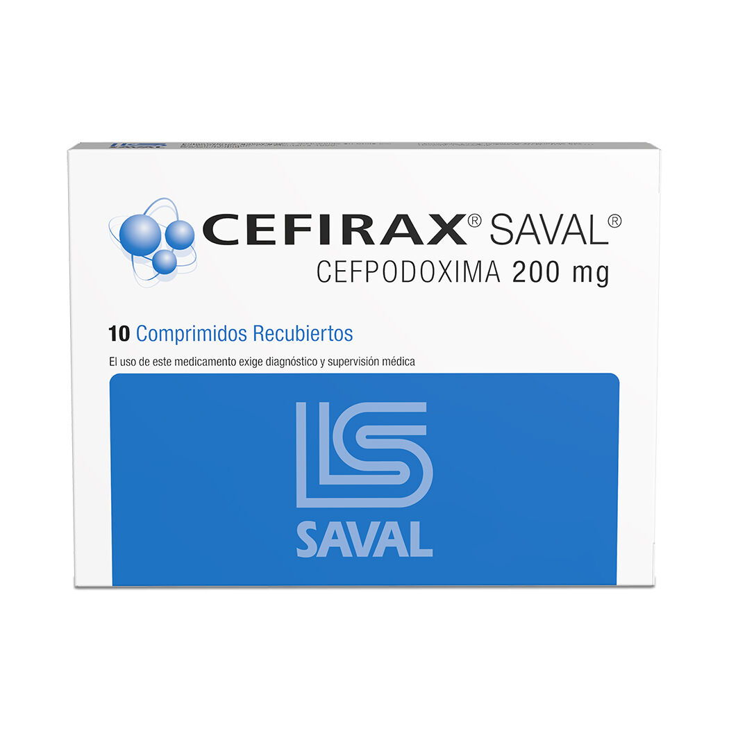 Cefirax Cefpodoxima 200mg 10 Comprimidos Recubiertos