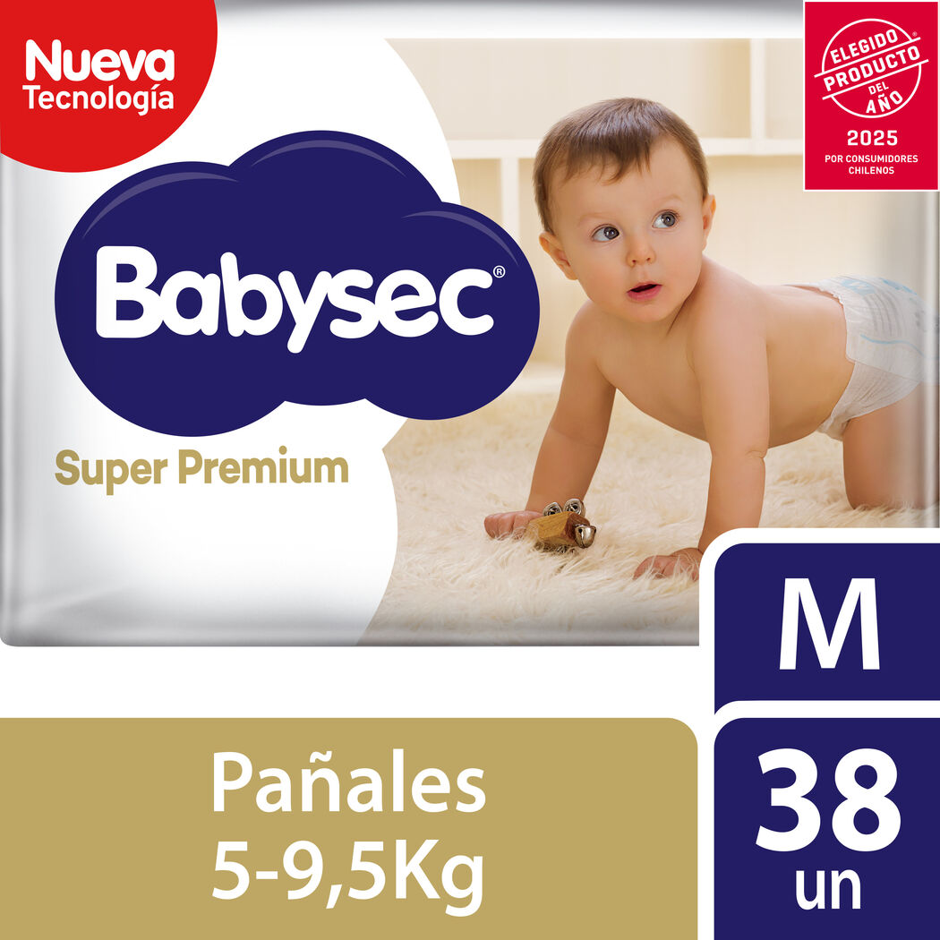 Pañales Babysec Super Premium Confort Care Talla M 38 Unidades