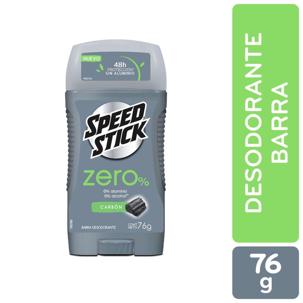 Desodorante En Barra Speed Stick Zero% Carbón 76g