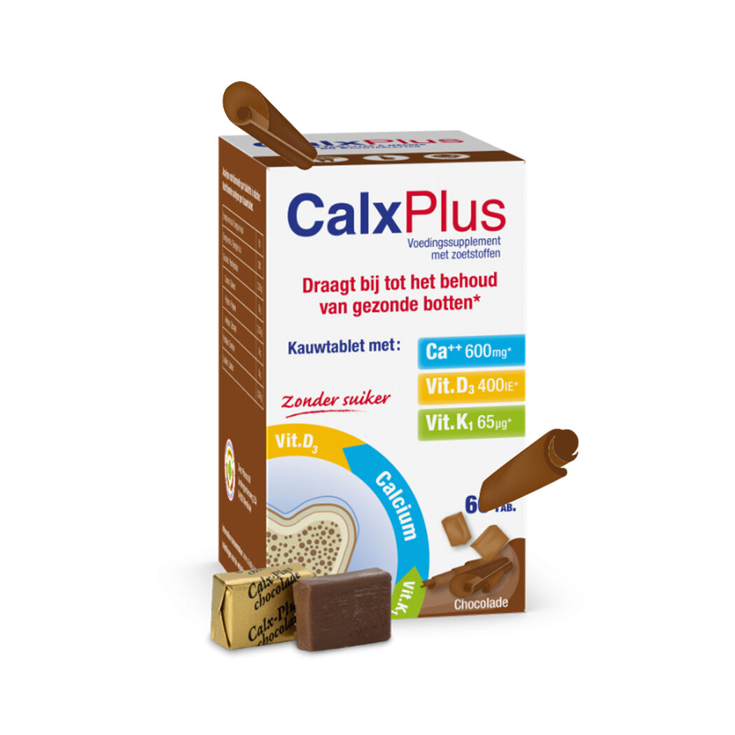 Calxplus Sabor Chocolate 60 Comprimidos Masticables