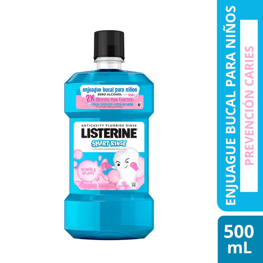 Enjuague Bucal Listerine Kids Smart Rinse 500ml