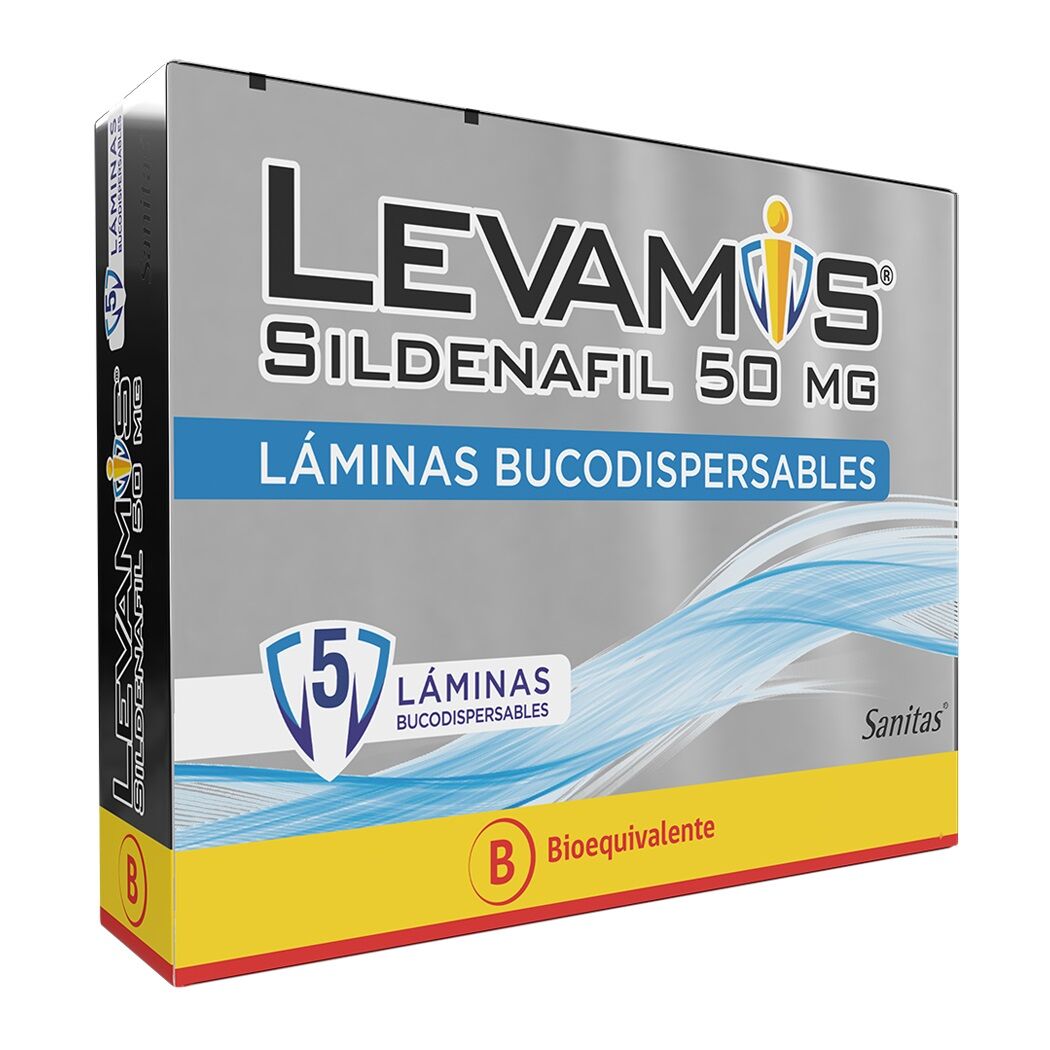 Levamis (B) Sildenafil 50mg 5 Laminas Bucodispersables