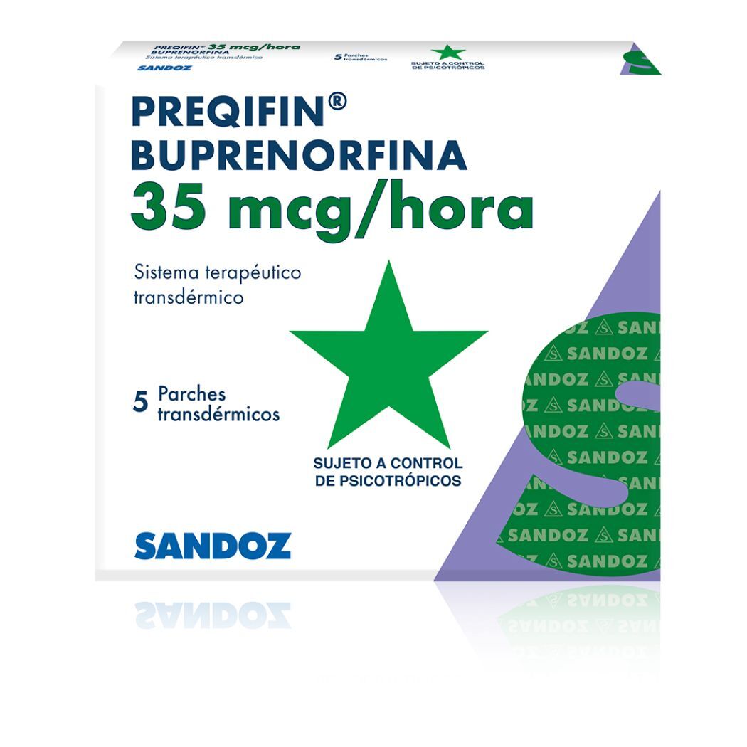 Preqifin Buprenorfina 35mcg/hora 5 Parches