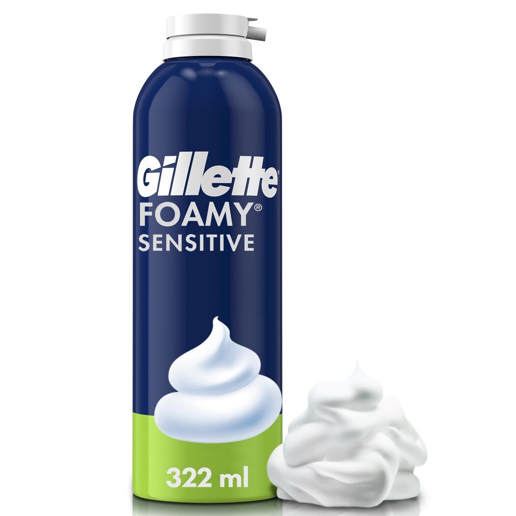 Espuma de Afeitar Gillette Foamy Sensitive Piel Sensible 322ml