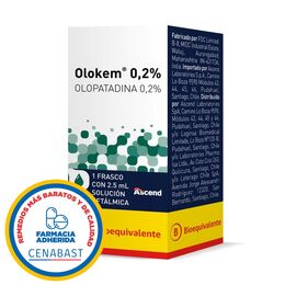 Olokem (B) Olopatadina 0.2% Solucion Oftálmica 2.5ml - Cenabast