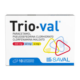 Trio Val Paracetamol 10 Comprimidos