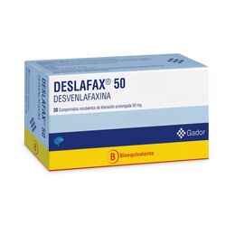 Deslafax Desvenlafaxina 50mg 30 Comprimidos Prolongados