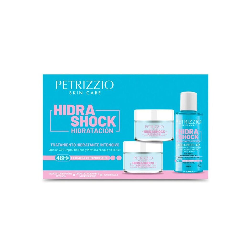 Petrizzio HidraShock Tratamiento Hidratante Intensivo Dia 50ml + Noche 50ml + Agua Micelar 130ml
