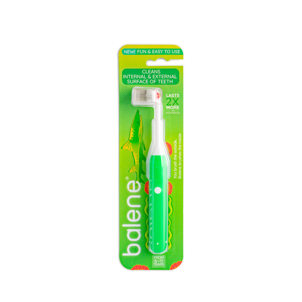 Cepillo Doble Cabezal Balene Infantil Verde