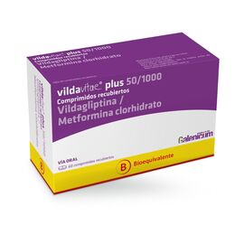 Vildavitae Plus (B)  Vildagliptina / Metformina  50/1000 60 Comprimidos Recubiertos