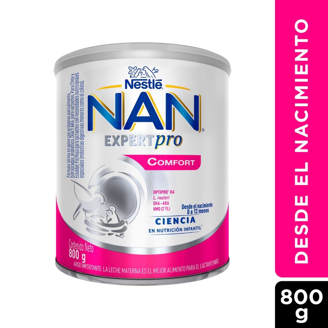 Fórmula Infantil Nan Expertpro Comfort Etapas 1 y 2 800g