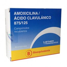 Amoxicilina / Ácido Clavulánico (B) 875/125 20 Comprimidos