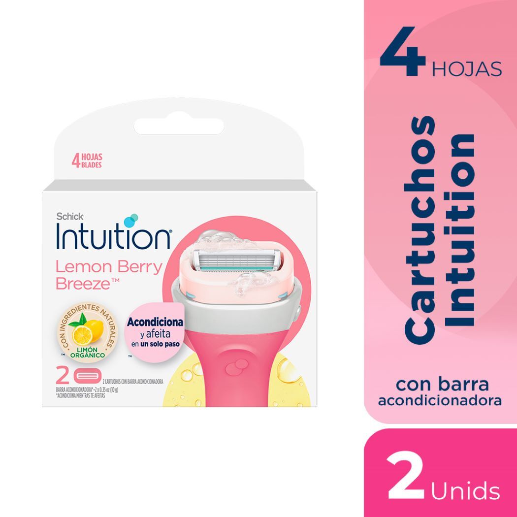 Repuestos Schick Intuition Mujer Lemon Berry 2 Unidades