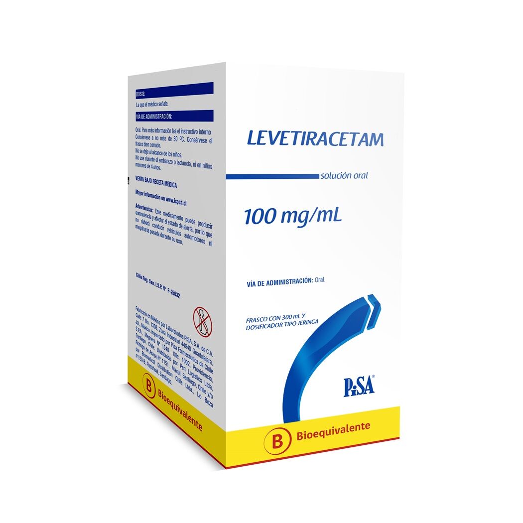 Levetiracetam 100mg/ml Jarabe 1 Frasco 300ml