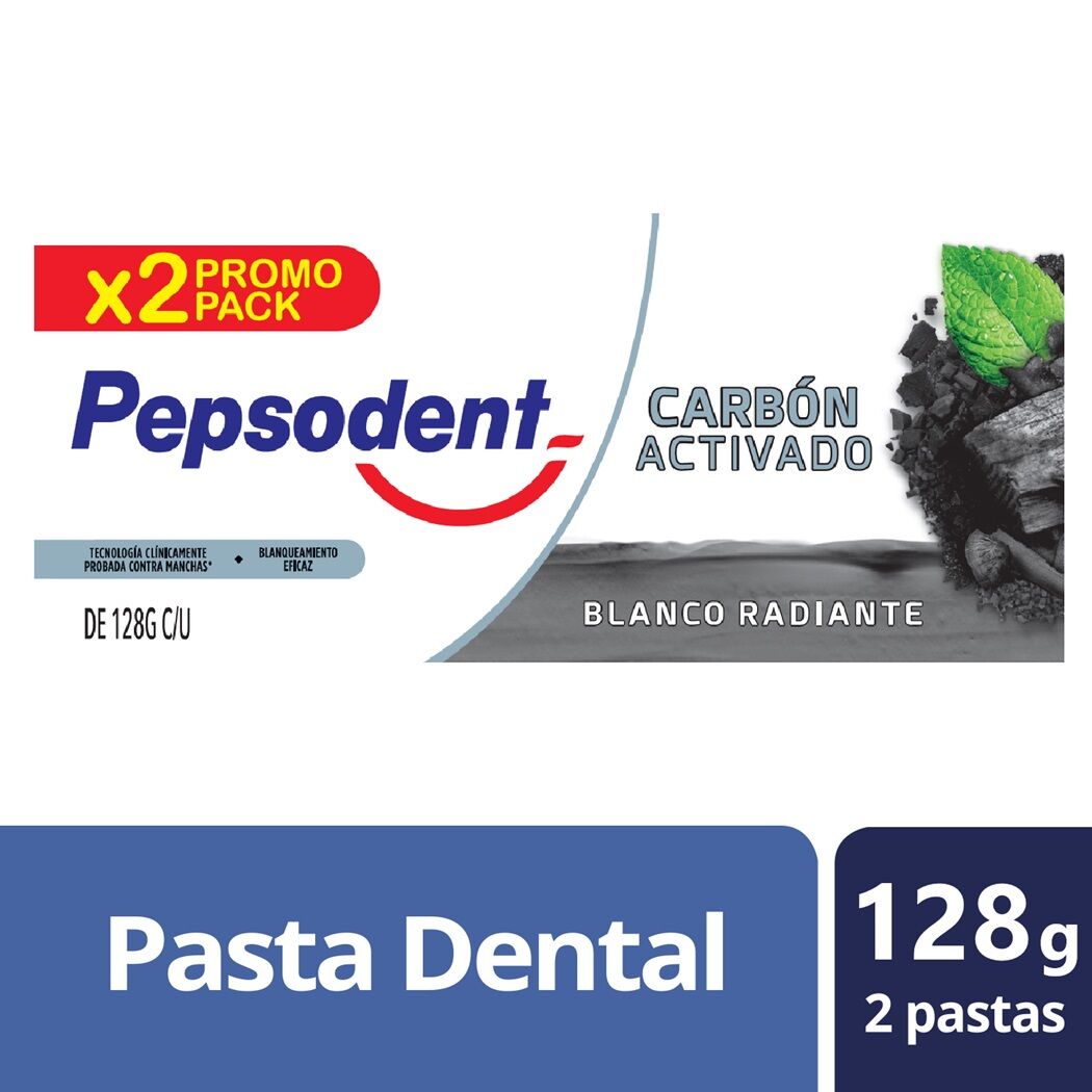 Pepsodent Crema Dental Cabon Activa Set 128g