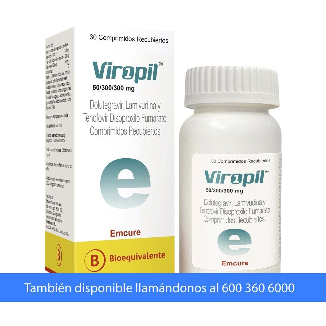 Viropil (B) Dolutegravir / Lamivudina / Tenofovir 30 Comprimidos Recubiertos