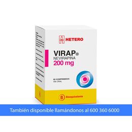 Virap (B) Nevirapina 200mg 60 Comprimidos Recubiertos