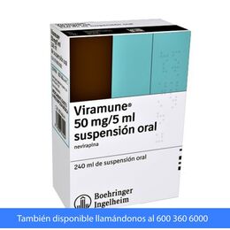 Viramune Nevirapina 50mg/5ml Jarabe 240ml