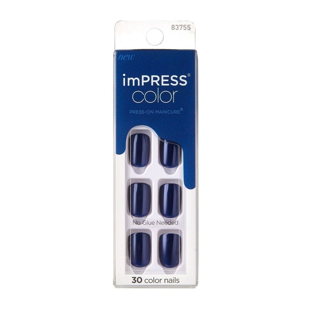 Impress Uñas Color Never Too Navy