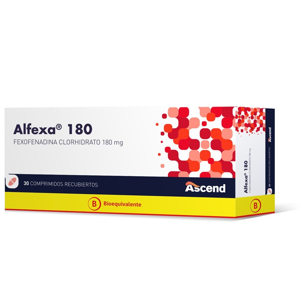 Alfexa (B) Fexofenadina 180mg 30 Comprimidos Recubiertos