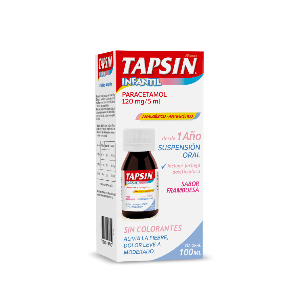 Tapsin Infantil Paracetamol 120mg/5ml Jarabe 100ml