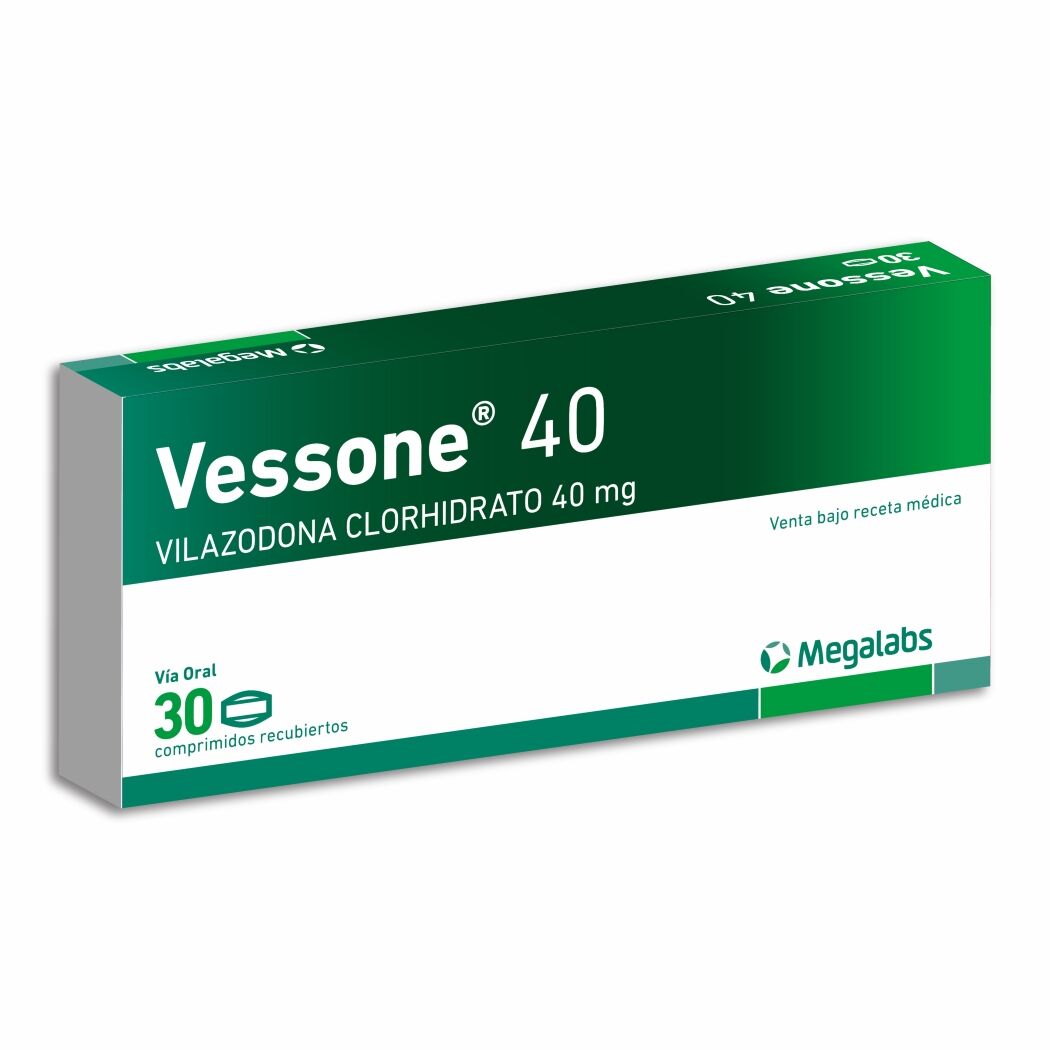 Vessone Vilazodona 40mg 30 Comprimidos Recubiertos